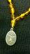 St Michael medallion on shiral bead necklace